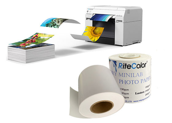 फ़ूजी DX100 Epson के लिए इंस्टेंट ड्राई आरसी ग्लॉसी मिनिलाब फोटो पेपर रोल